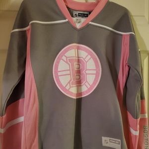 Pink & Gray Bruins Kobasew Jersey